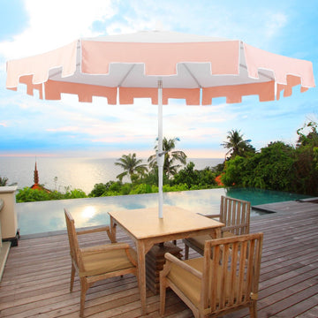 Baiona 9 ft. Classic MidCentury Market Patio Umbrella - JONATHAN Y